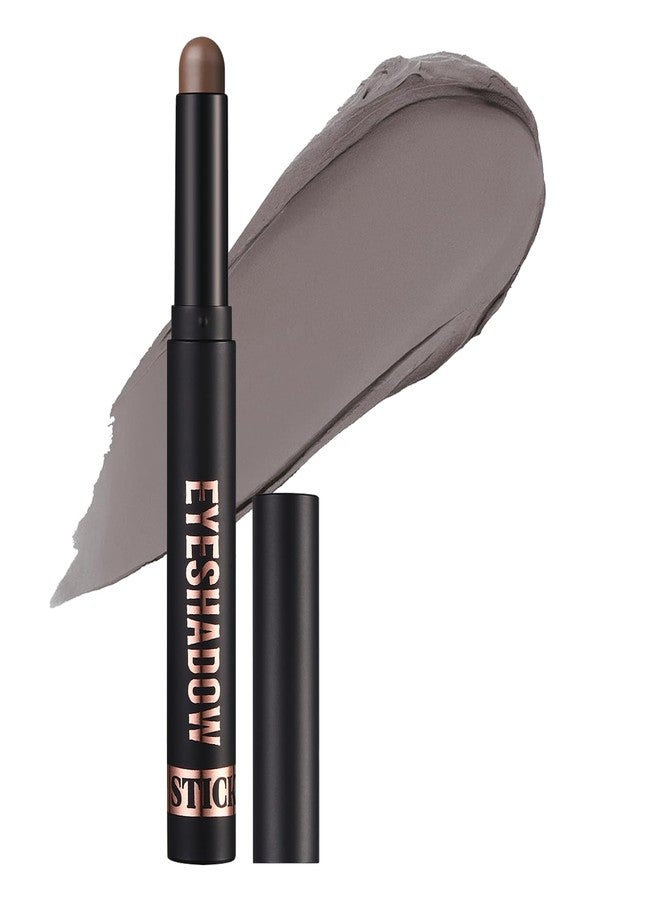 Euphily Matte Cream Eyeshadow Stick, Waterproof Eye Shadow Stick, Long-Lasting and Blendable High Pigmented Single Eyeliner Makeup for Women, 21 Gray Brown - Image 1